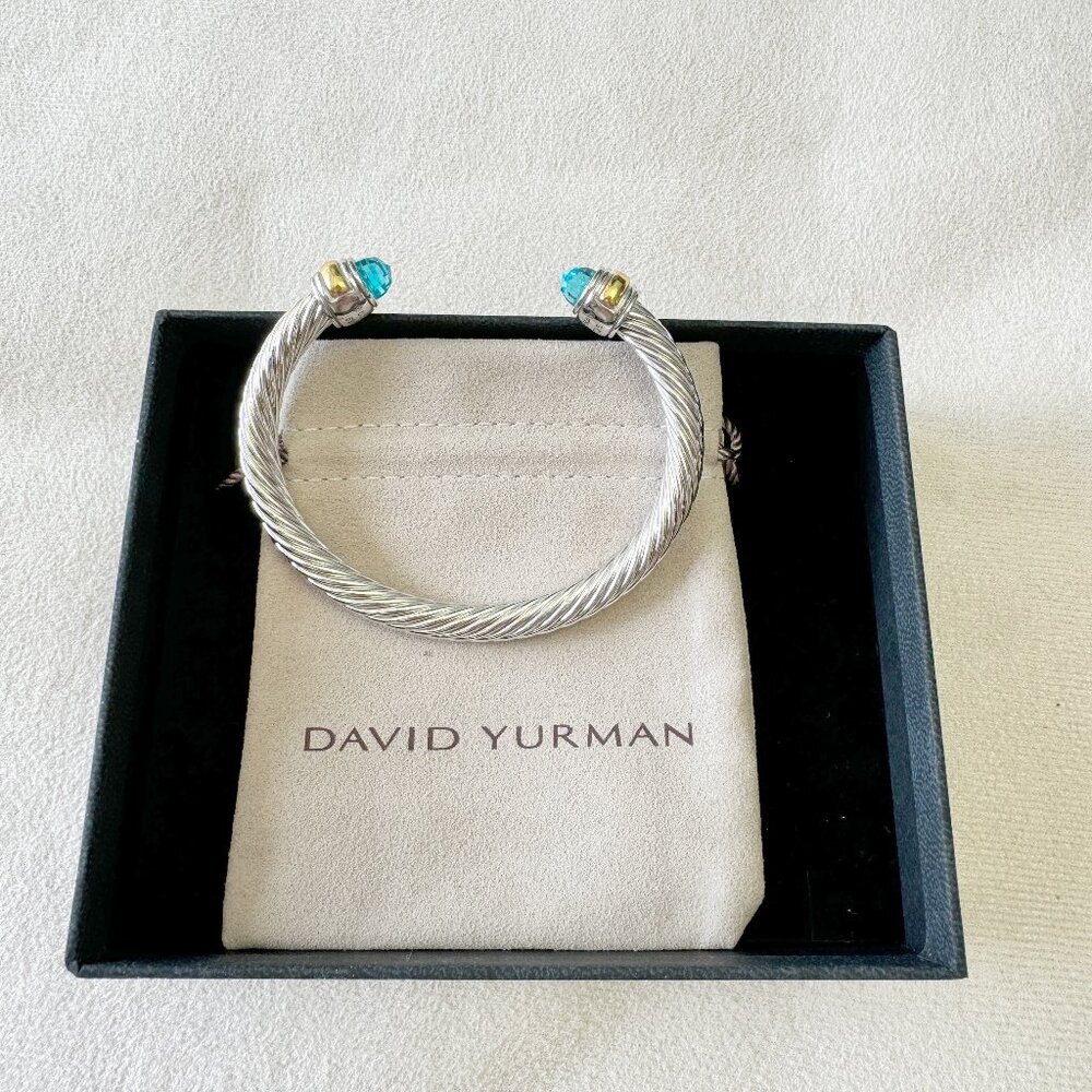 David Yurman Cable Classics Blue Topaz Bracelet 7mm